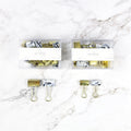 Marble and Gold Document Clips