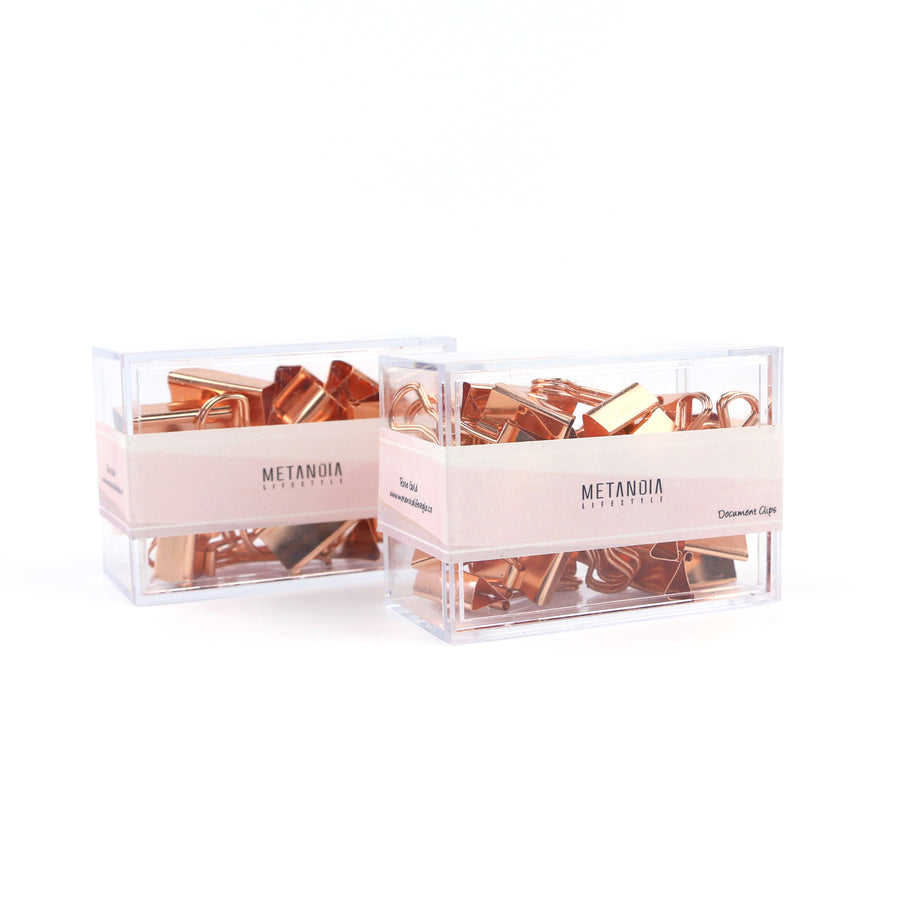 Rose Gold Document Clips