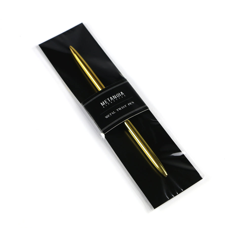 Metal Twist Ballpoint Pen (Gold)